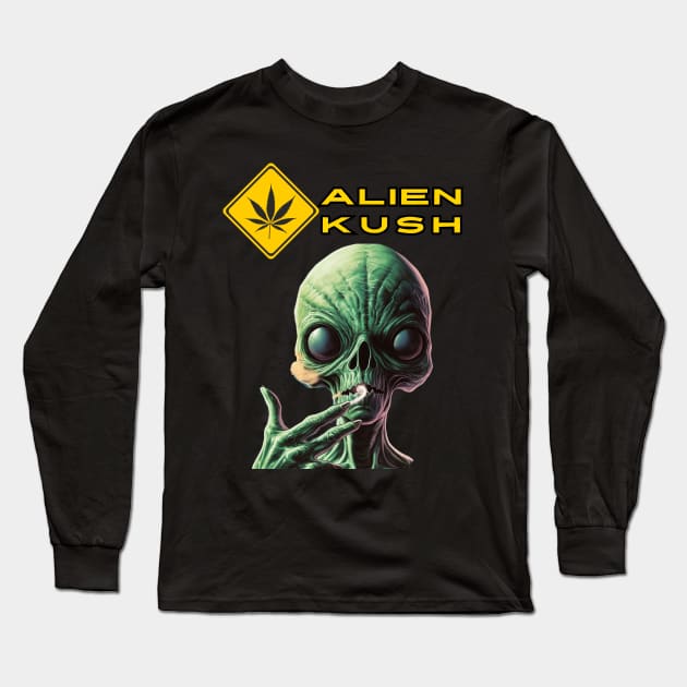 Alien Kush Zone Long Sleeve T-Shirt by FrogandFog